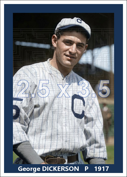 George Dickerson - 1917 Cleveland Indians - choose a size & style