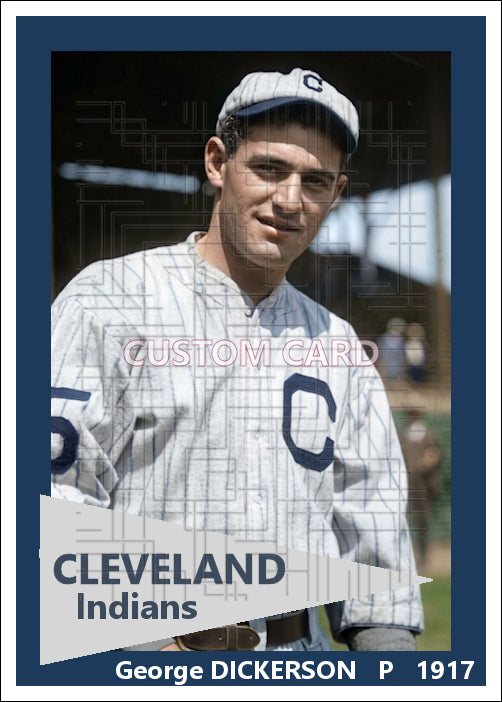 George Dickerson - 1917 Cleveland Indians - choose a size & style
