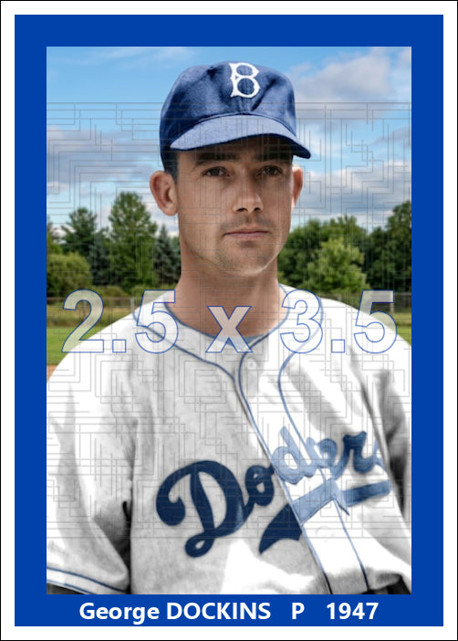 George Dockins - 1947 Brooklyn Dodgers - choose a size & style
