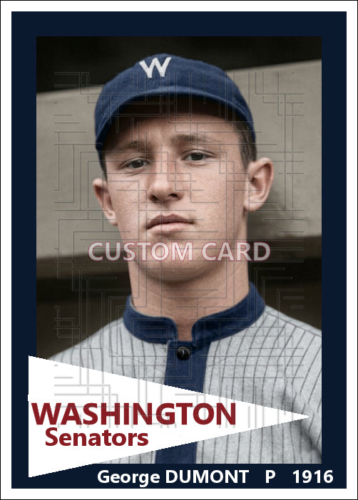 George Dumont - 1916 Washington Senators - choose a size & style