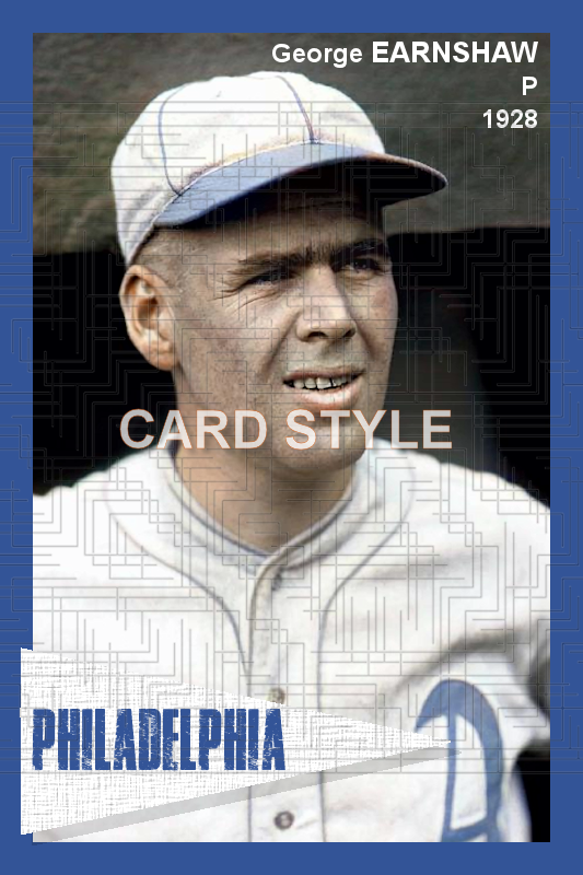 George Earnshaw - 1928 Philadelphia Athletics - choose a size & style