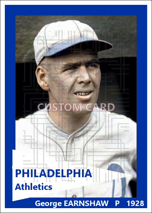 George Earnshaw - 1928 Philadelphia Athletics - choose a size & style