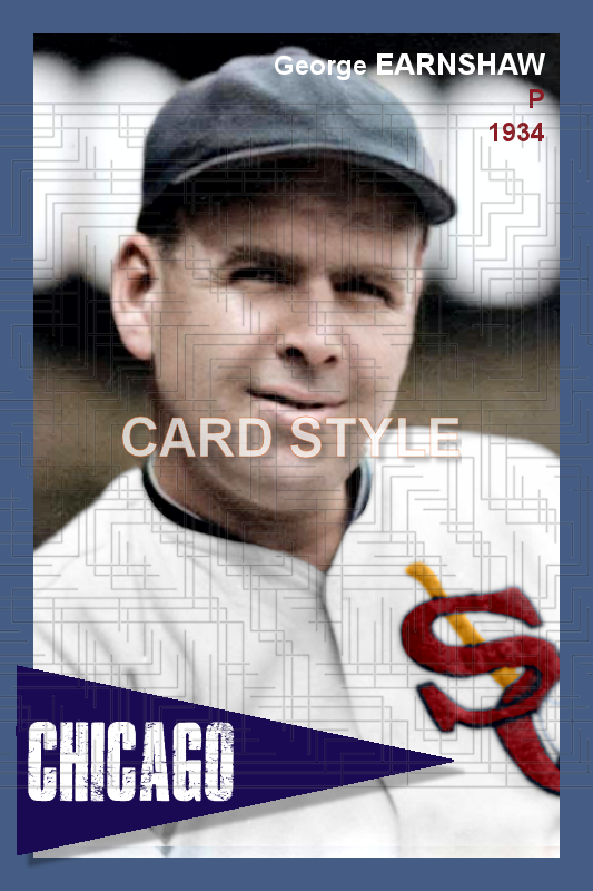 George Earnshaw - 1934 Chicago White Sox - choose a size & style