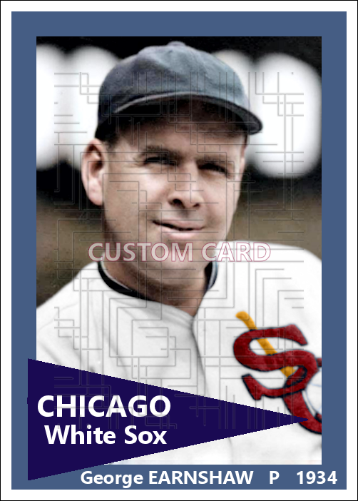 George Earnshaw - 1934 Chicago White Sox - choose a size & style