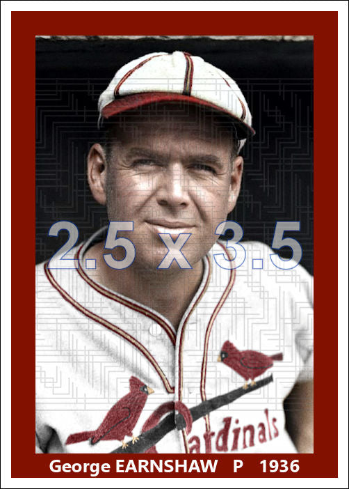 George Earnshaw - 1936 St. Louis Cardinals - choose a size & style