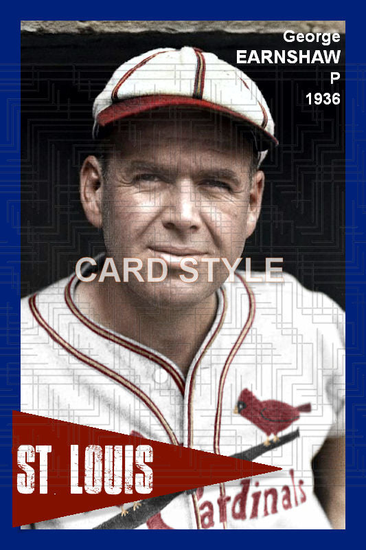 George Earnshaw - 1936 St. Louis Cardinals - choose a size & style