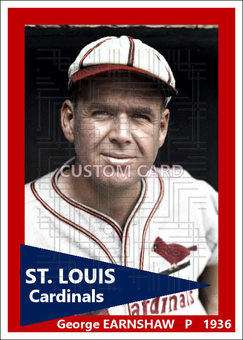 George Earnshaw - 1936 St. Louis Cardinals - choose a size & style