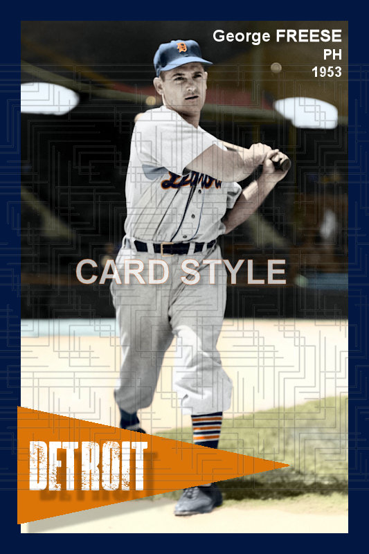 George Freese - 1953 Detroit Tigers - choose a size & style