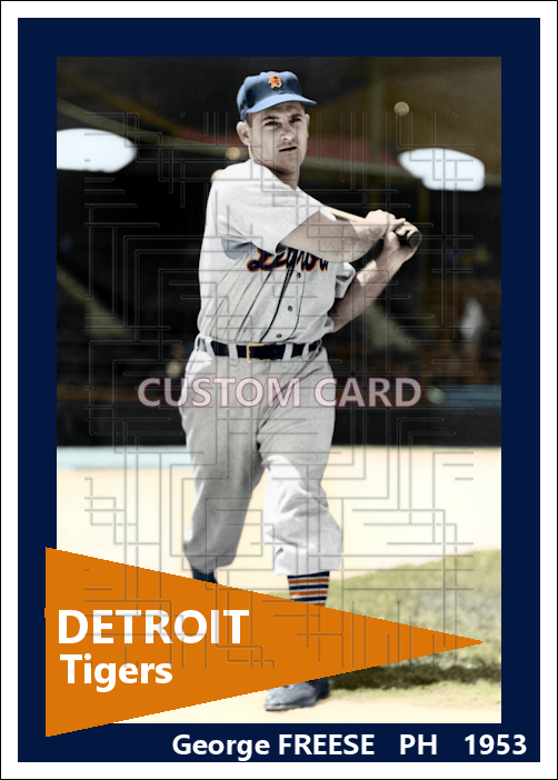 George Freese - 1953 Detroit Tigers - choose a size & style