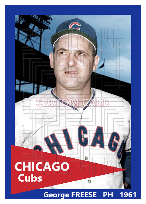 George Freese - 1961 Chicago Cubs - choose a size & style