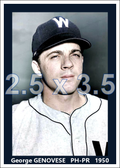 George Genovese - 1950 Washington Senators - choose a size & style