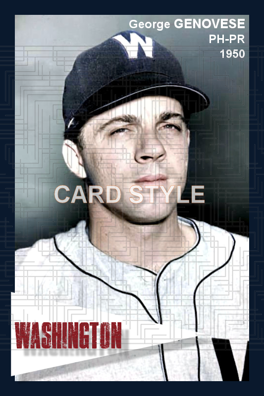 George Genovese - 1950 Washington Senators - choose a size & style