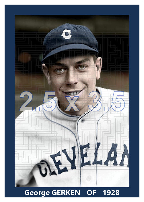 George Gerken - 1928 Cleveland Indians - choose a size & style