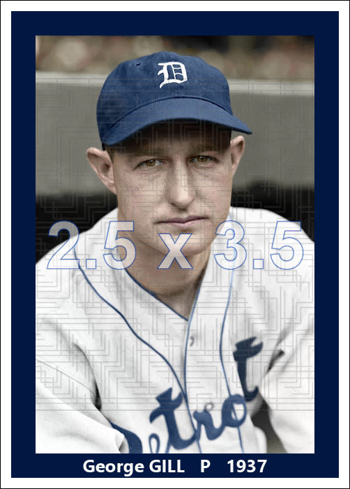 George Gill - 1937 Detroit Tigers - choose a size & style