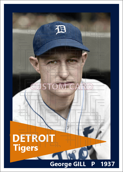 George Gill - 1937 Detroit Tigers - choose a size & style
