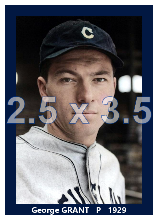 George Grant - 1929 Cleveland Indians - choose a size & style