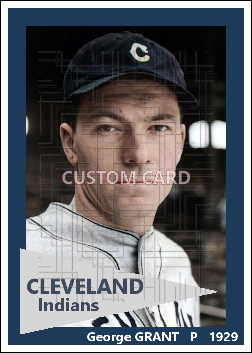 George Grant - 1929 Cleveland Indians - choose a size & style