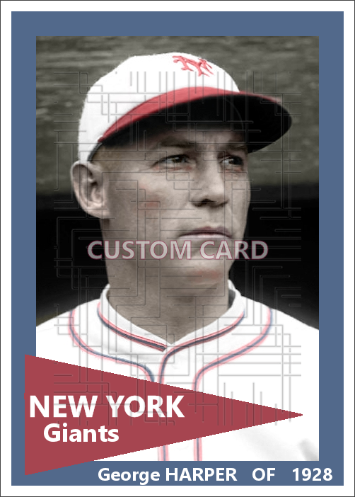 George Harper - 1928 New York Giants - choose a size & style