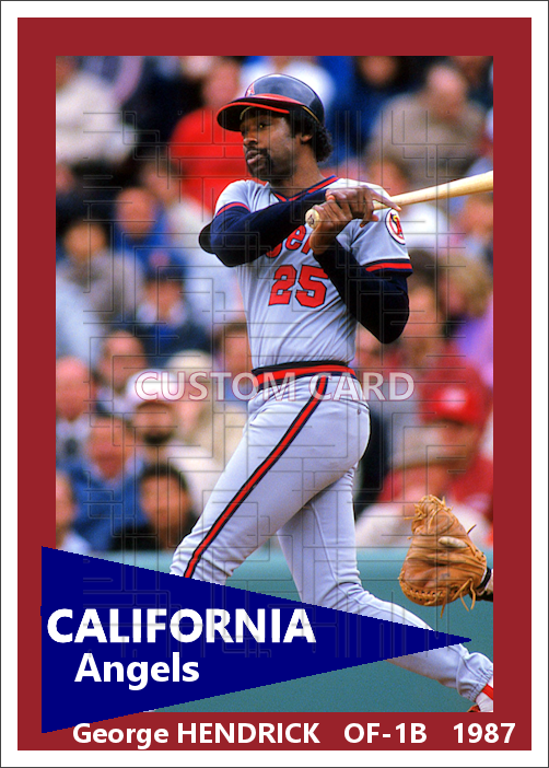 George Hendrick - 1987 California Angels - choose a size & style