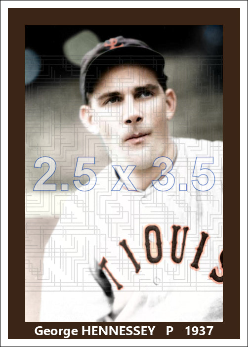George Hennessey - 1937 St. Louis Browns - choose a size & style