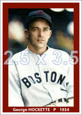 George Hockette - 1934 Boston Red Sox - choose a size & style