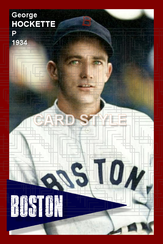 George Hockette - 1934 Boston Red Sox - choose a size & style