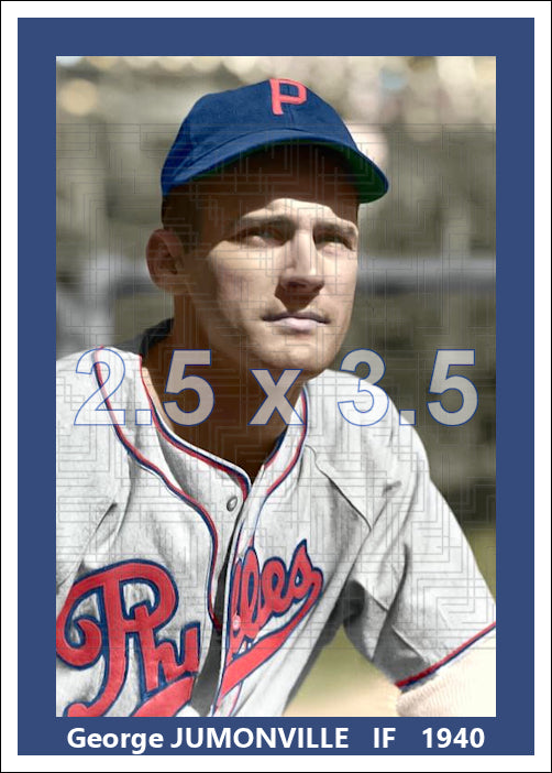 George Jumonville - 1940 Philadelphia Phillies - choose a size & style