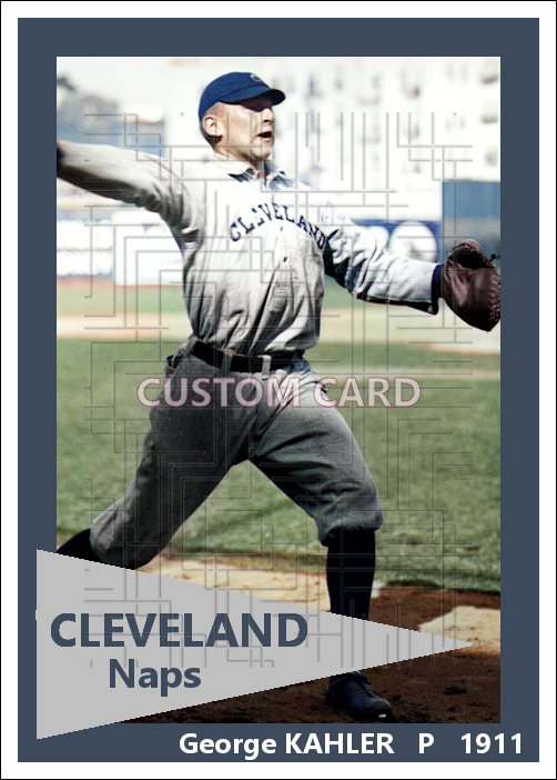 George Kahler - 1911 Cleveland Naps - choose a size & style
