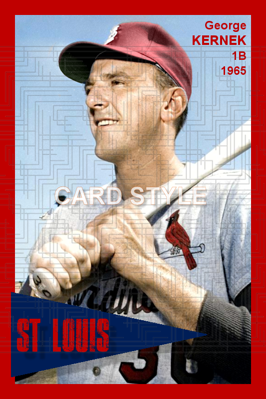 George Kernek - 1965 St. Louis Cardinals - choose a size & style