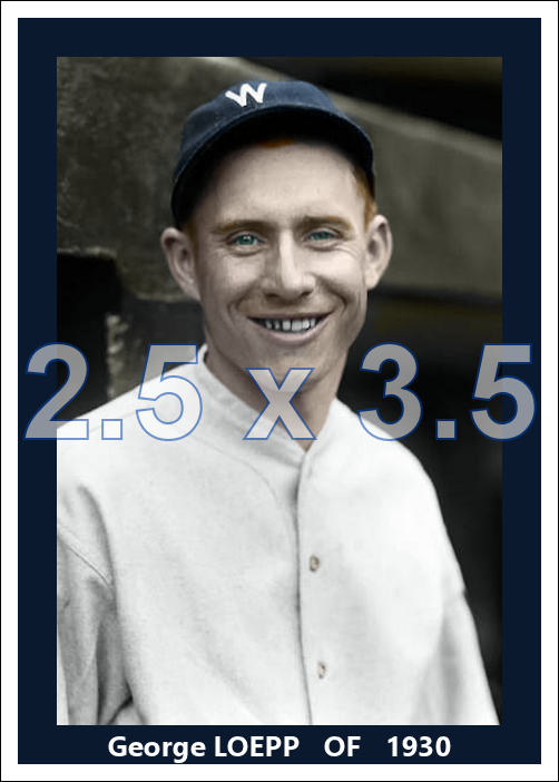 George Loepp - 1930 Washington Senators - choose a size & style