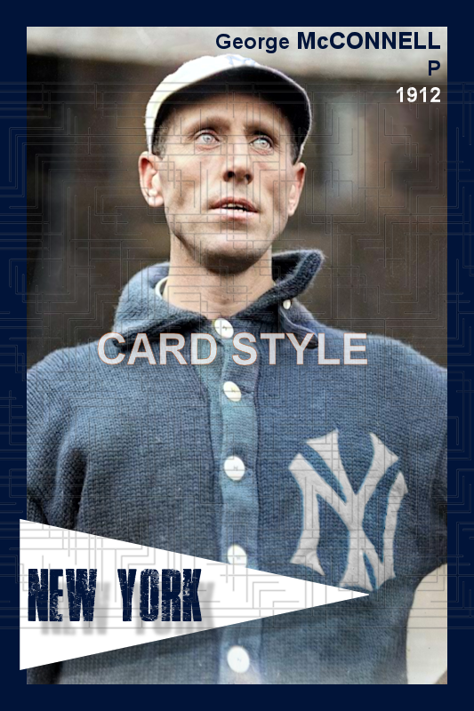 George McConnell - 1912 New York Highlanders - choose a size & style