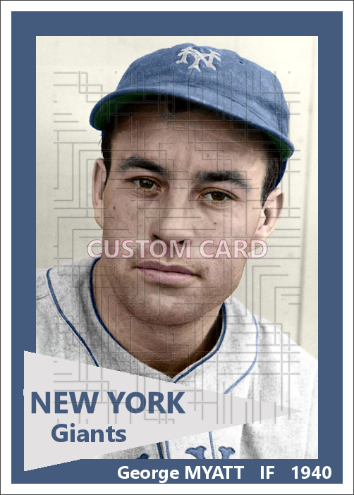 George Myatt - 1940 New York Giants - choose a size & style