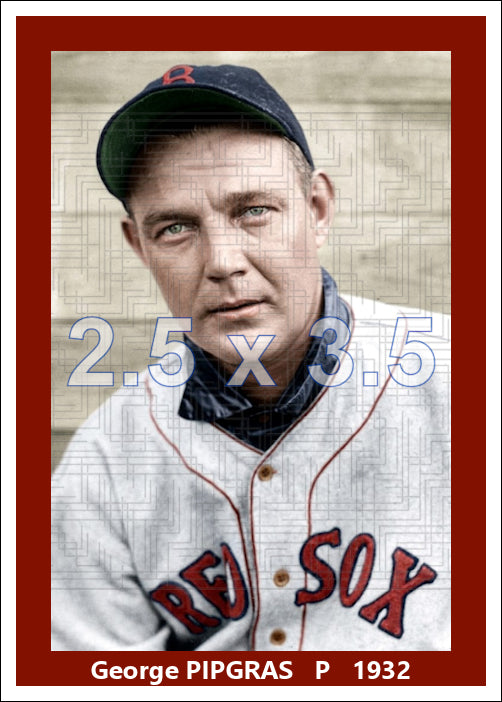 George Pipgras - 1933 Boston Red Sox - choose a size & style