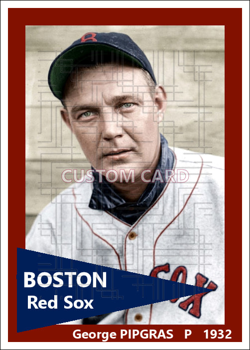 George Pipgras - 1933 Boston Red Sox - choose a size & style