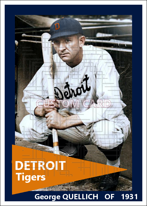 George Quellich - 1931 Detroit Tigers - choose a size & style