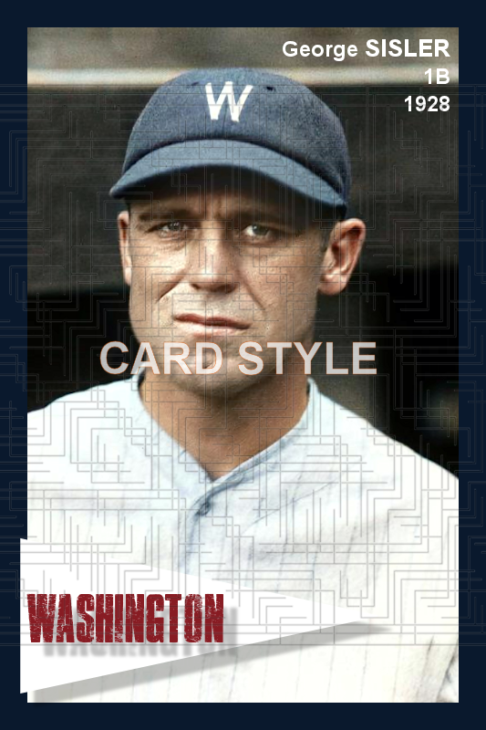 George Sisler - 1928 Washington Senators - choose a size & style