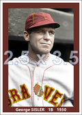 George Sisler - 1930 Boston Braves - choose a size & style