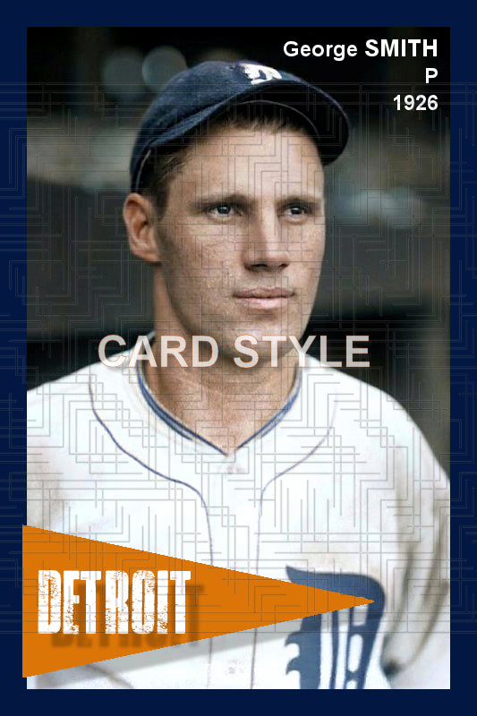 George Smith - 1926 Detroit Tigers - choose a size & style