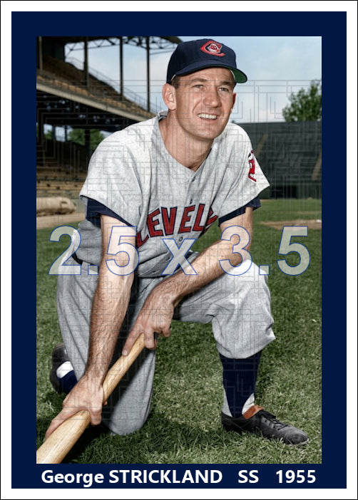 George Strickland - 1955 Cleveland Indians - choose a size & style