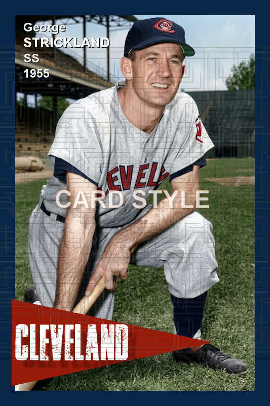 George Strickland - 1955 Cleveland Indians - choose a size & style