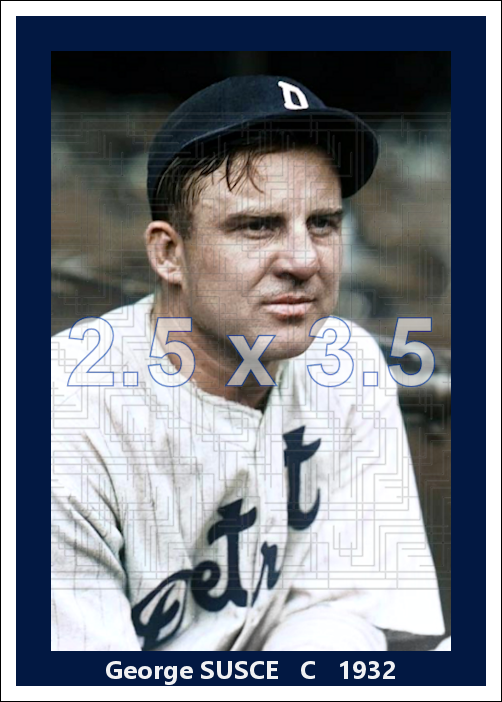 George Susce - 1932 Detroit Tigers - choose a size & style