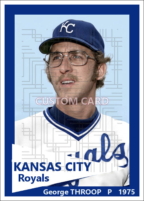 George Throop - 1975 Kansas City Royals - choose a size & style