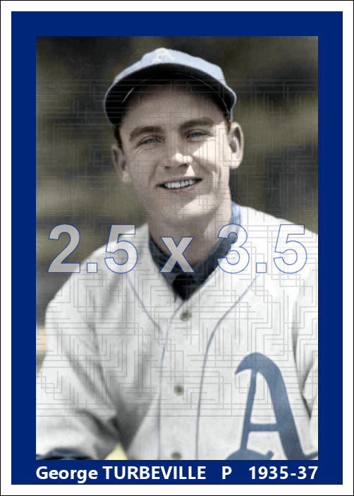 George Turbeville - 1935-37 Philadelphia Athletics - choose a size & style
