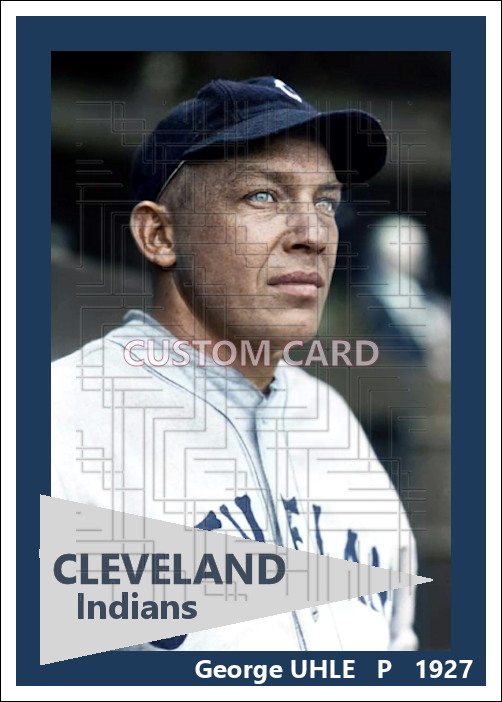 George Uhle - 1927 Cleveland Indians - choose a size & style