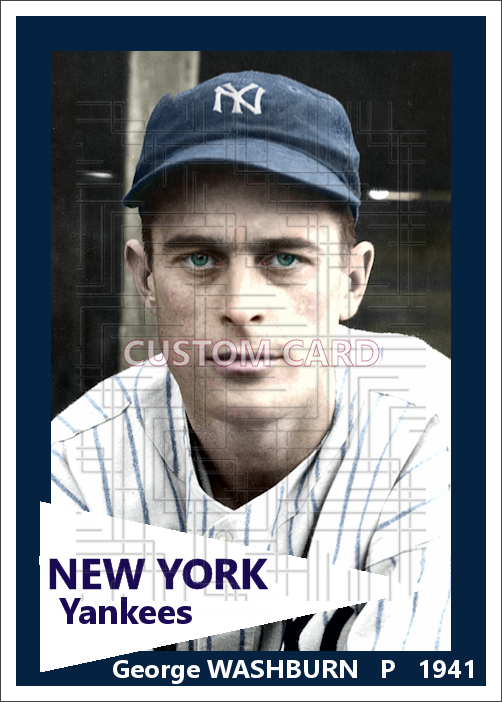 George Washburn - 1941 New York Yankees - choose a size & style