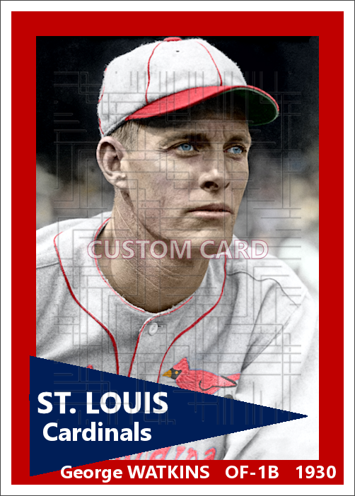 George Watkins - 1930 St. Louis Cardinals - choose a size & style