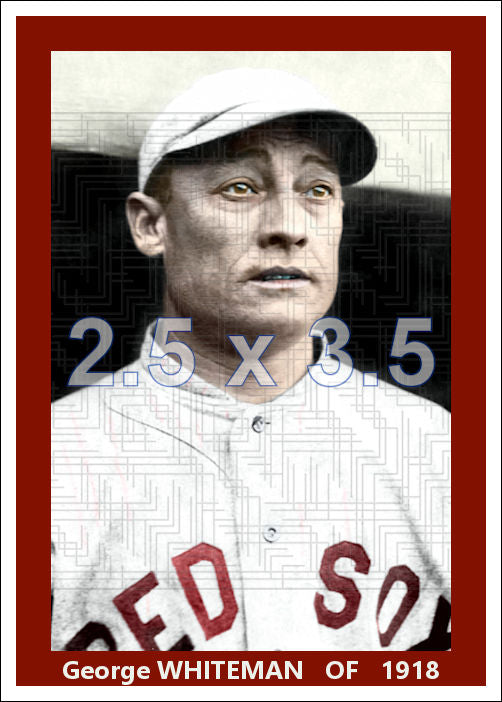 George Whiteman - 1918 Boston Red Sox - choose a size & style