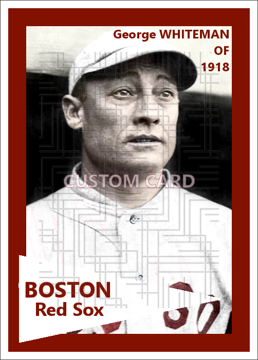 George Whiteman - 1918 Boston Red Sox - choose a size & style