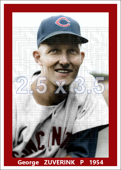 George Zuverink - 1954 Cincinnati Reds - choose a size & style