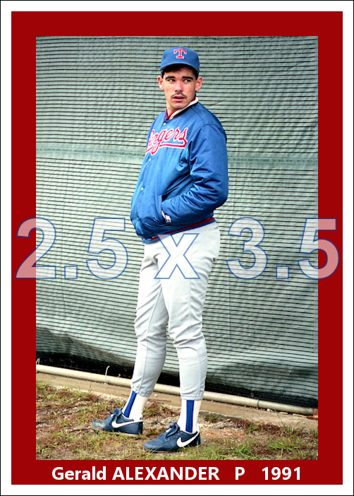 Gerald Alexander - 1991 Texas Rangers - choose a size & style